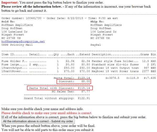 Hoffman Amplifiers discount