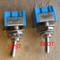 SPST mini toggle switch